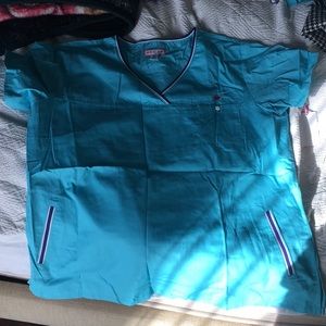 Aqua Koi by Kathy Peterson scrub set